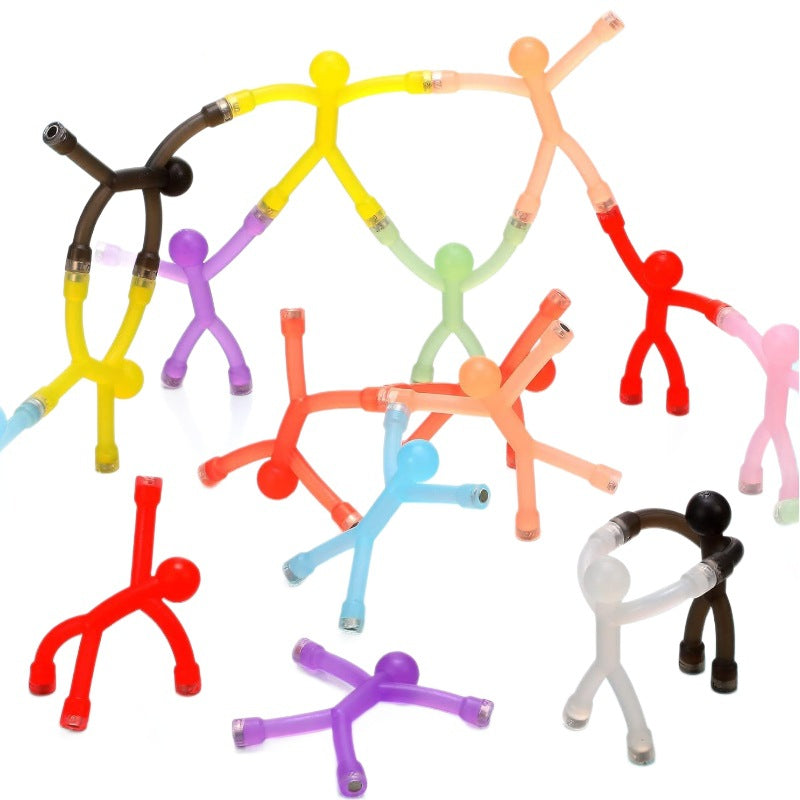 The full pack of bendy magnetic men figures in assorted colors