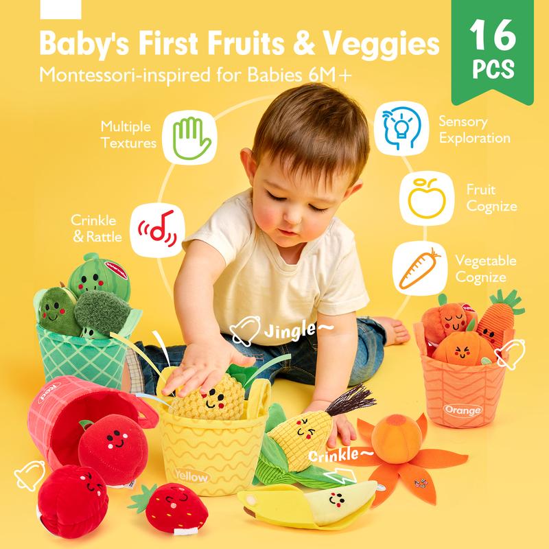 Baby's First Fruits & Veggies™ — 16-Pc Sensory Play Set