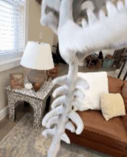 Wearable Dino Skeleton — 3D Plush Cape & Skull Hood (Kid & Adult Sizes)