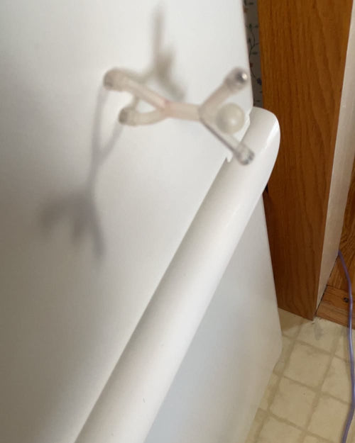Customer photo of the bendy magnetic figures stuck on a fridge