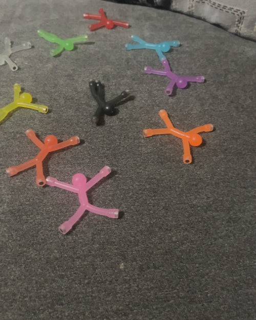Customer photo of the bendy magnetic figures stuck on a fridge